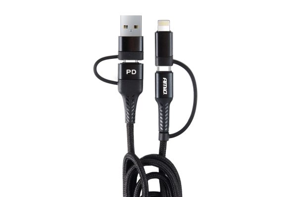 Kabel ładowarka USB 3w1 do Iphone Micro USB-C