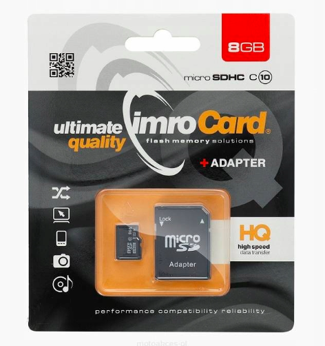 Karta pamięci MicroSDHC 8GB kl.10