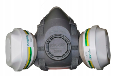 Półmaska PolyGARD S600 wraz z dwoma filtrami ABEK1 P3 w zestawie roz. M